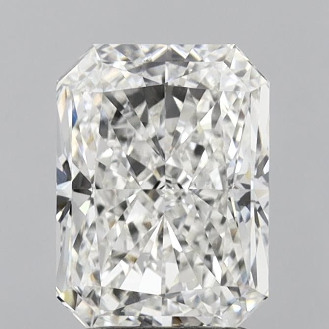 2.58 Carat Radiant Lab Diamond with  Cut Diamond in 14KT  view 1
