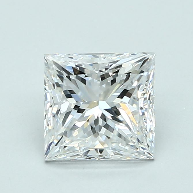 1.7 Carat Princess Natural Diamond with  Cut Diamond in 14KT  view 1
