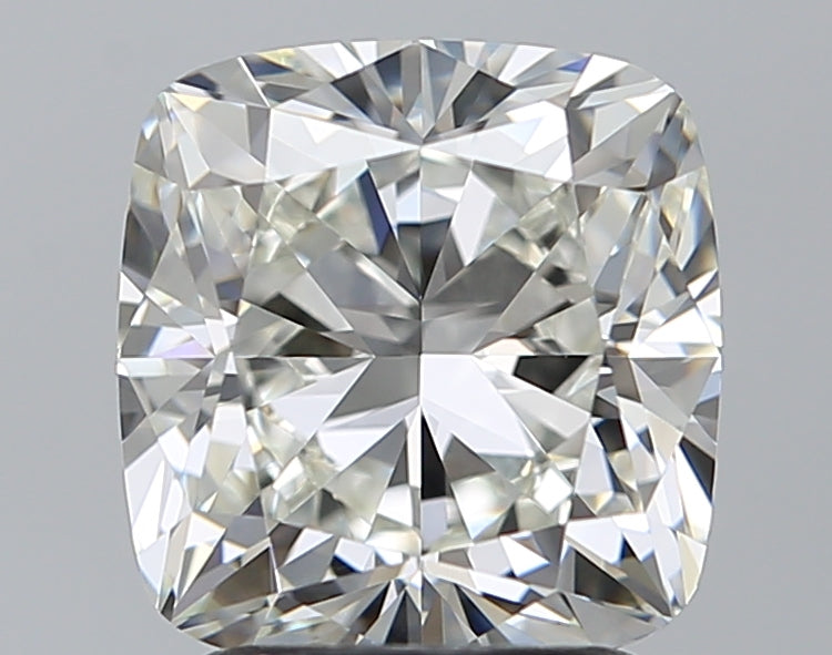 2.5 Carat Cushion Natural Diamond with  Cut Diamond in 14KT  view 1
