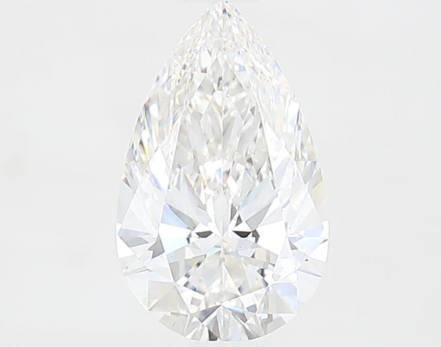 1.5 Carat Pear Lab Diamond with  Cut Diamond in 14KT  view 1
