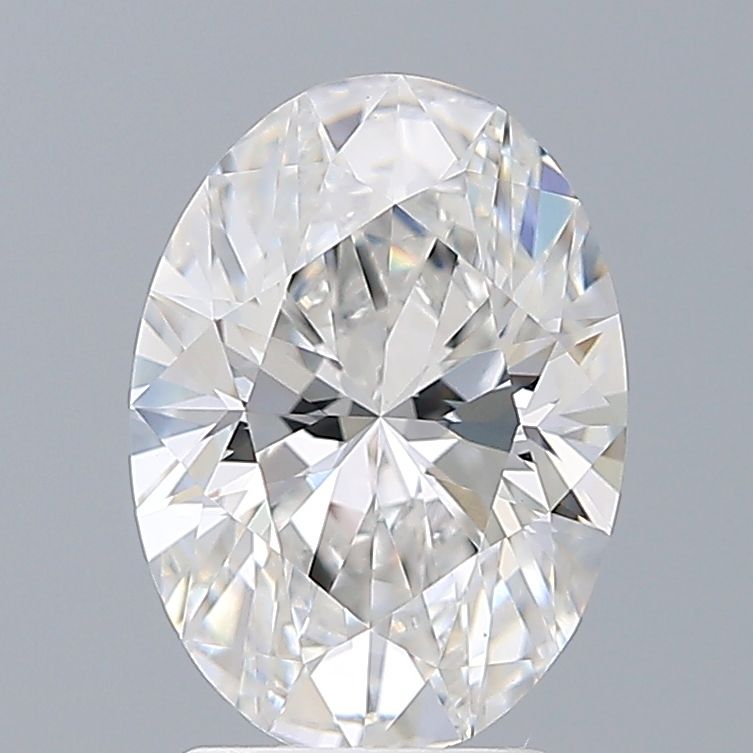 2.25 Carat Oval Lab Diamond with  Cut Diamond in 14KT  view 1
