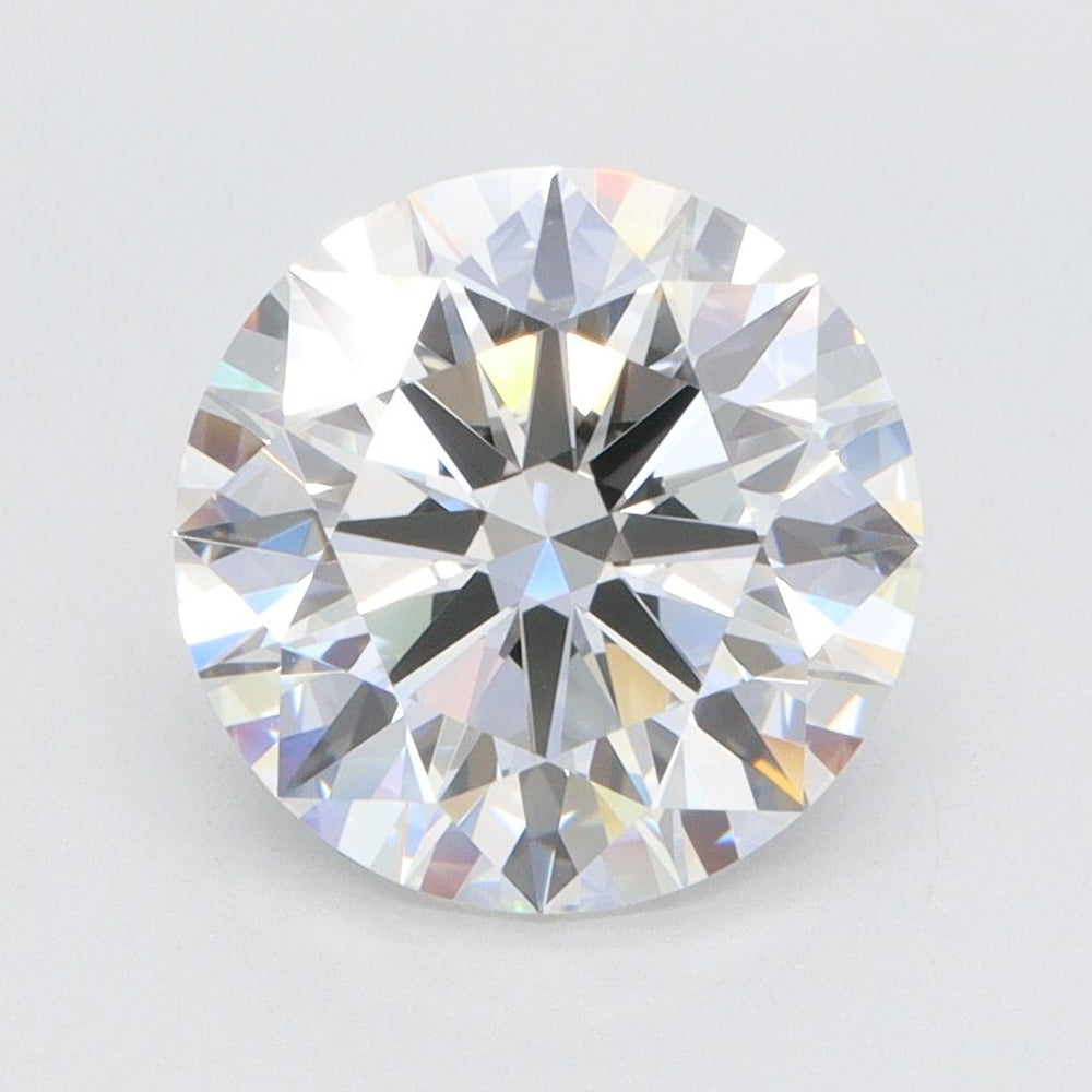 3.04 Carat Round Lab Diamond with  Cut Diamond in 14KT  view 1
