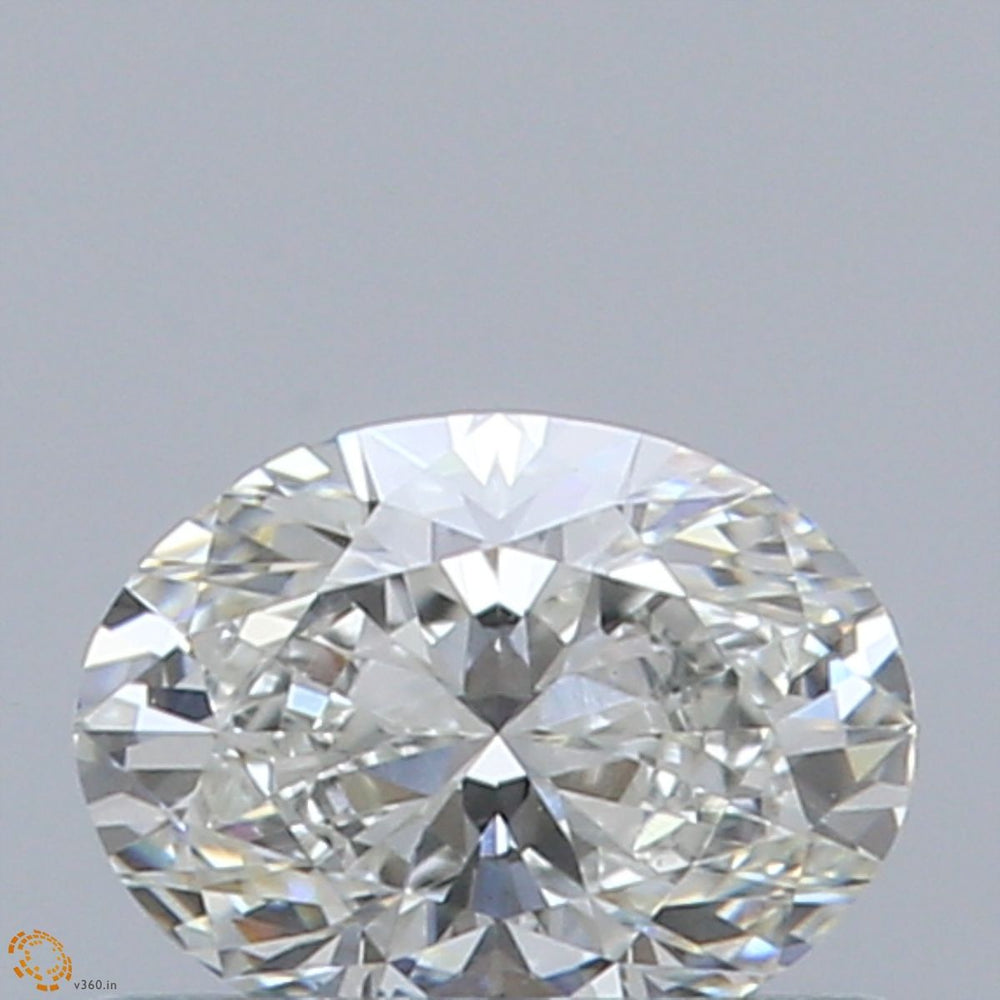 0.43 Carat Oval Natural Diamond with  Cut Diamond in 14KT  view 1
