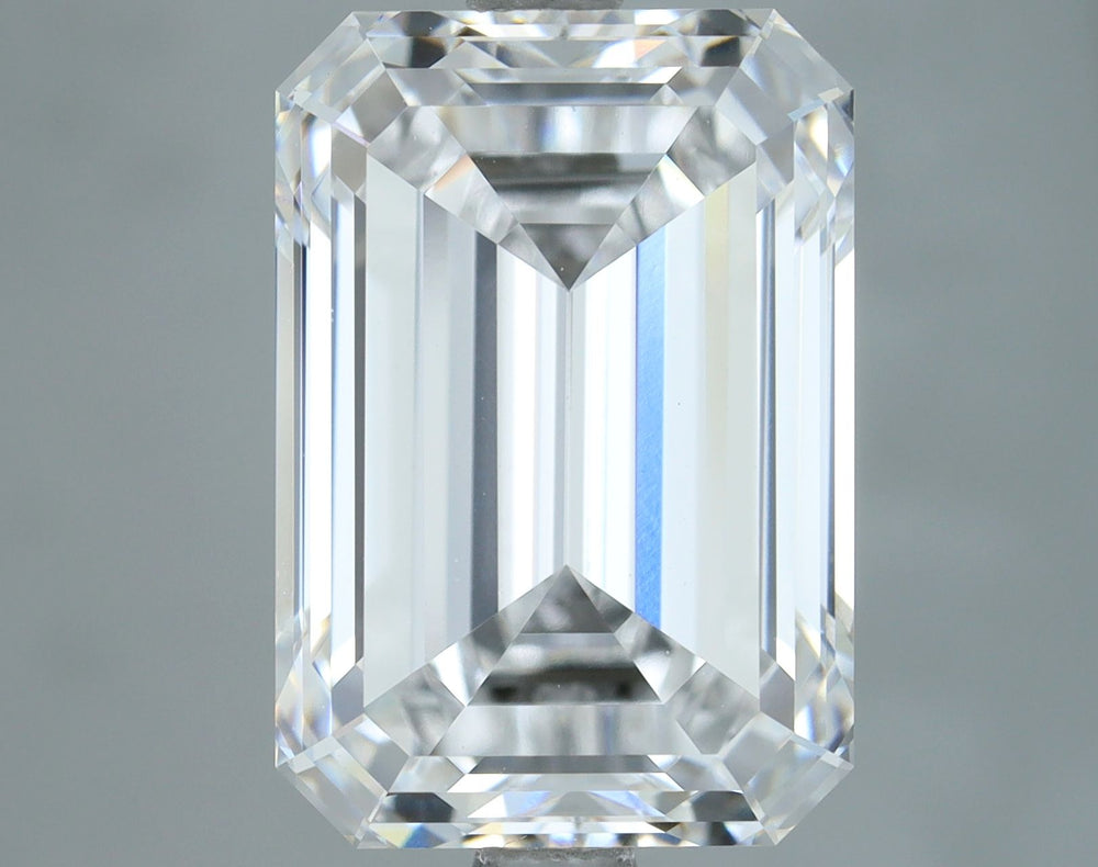 4.23 Carat Emerald Lab Diamond with  Cut Diamond in 14KT  view 1
