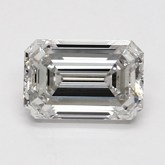 1.05 Carat Emerald Lab Diamond with  Cut Diamond in 14KT  view 1
