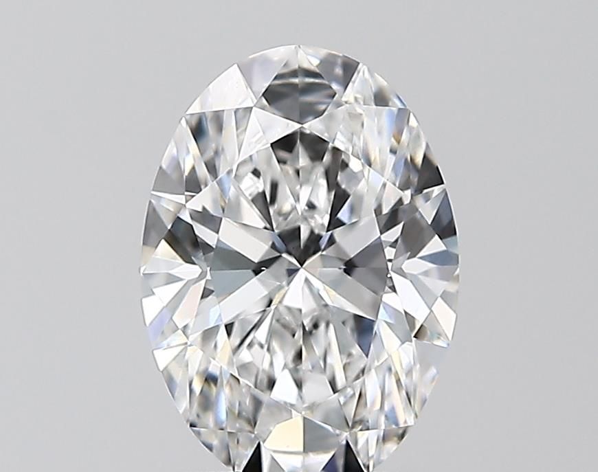 1.88 Carat Oval Lab Diamond with  Cut Diamond in 14KT  view 1
