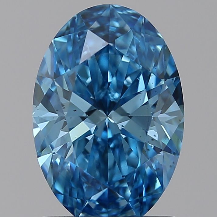 1.28 Carat Oval Lab Diamond with  Cut Diamond in 14KT  view 1
