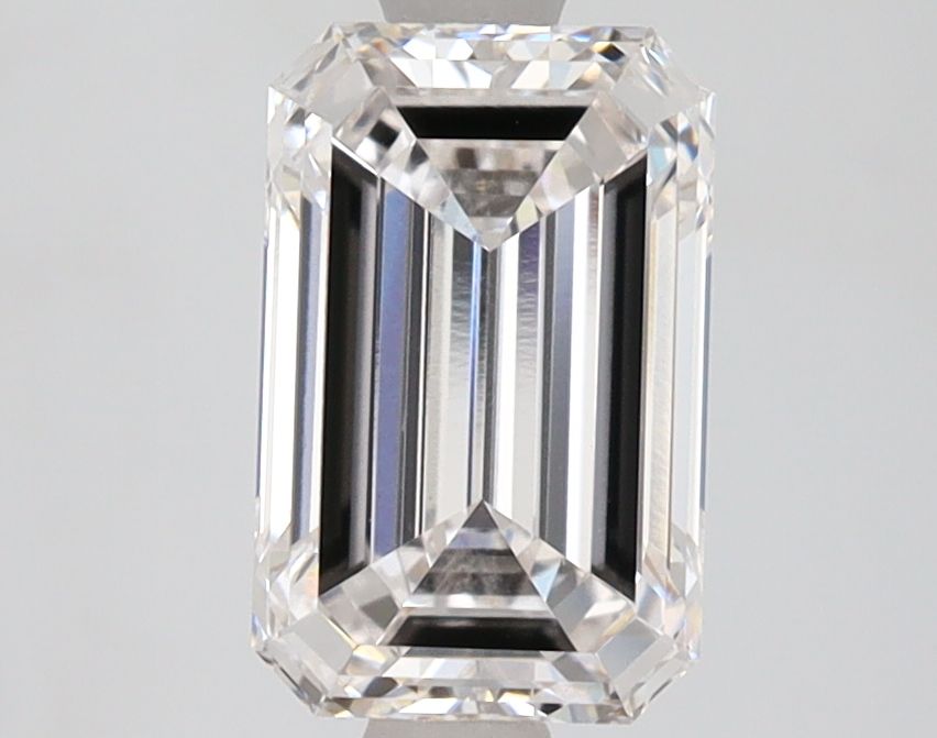 1.75 Carat Emerald Lab Diamond with  Cut Diamond in 14KT  view 1
