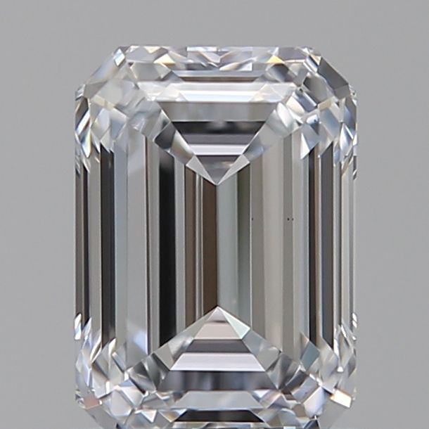 1.04 Carat Emerald Lab Diamond with  Cut Diamond in 14KT  view 1
