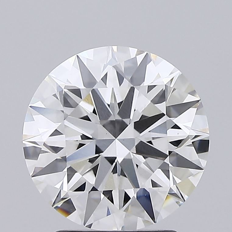 2.86 Carat Round Lab Diamond with  Cut Diamond in 14KT  view 1
