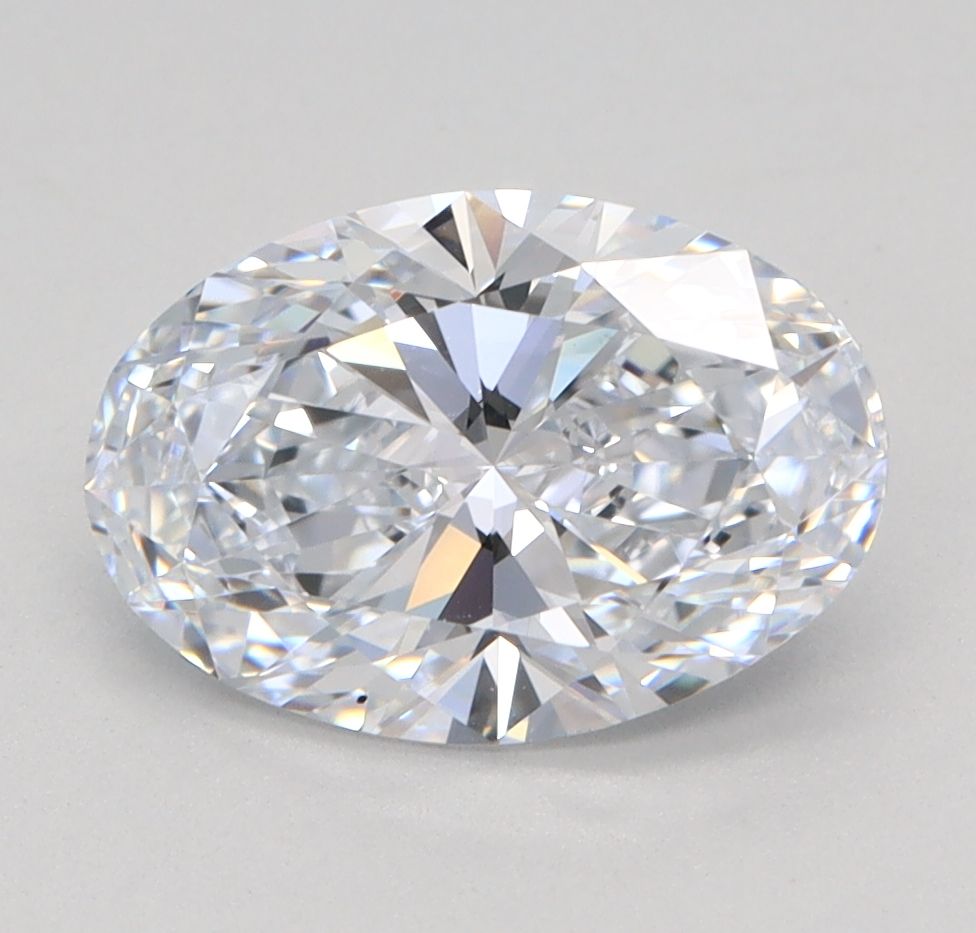 1.53 Carat Oval Lab Diamond with  Cut Diamond in 14KT  view 1
