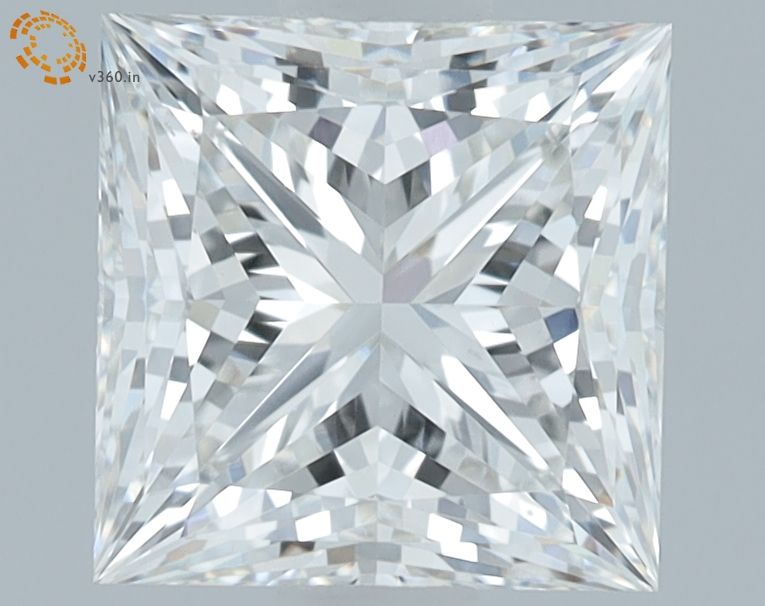 1.4 Carat Princess Lab Diamond with  Cut Diamond in 14KT  view 1
