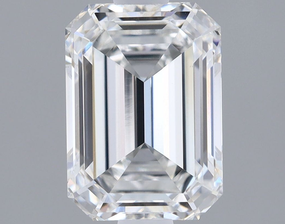 1.59 Carat Emerald Lab Diamond with  Cut Diamond in 14KT  view 1
