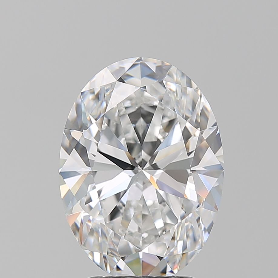 3.01 Carat Oval Natural Diamond with  Cut Diamond in 14KT  view 1
