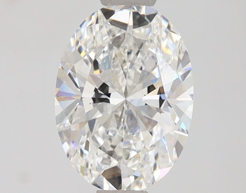 1.11 Carat Oval Lab Diamond with  Cut Diamond in 14KT  view 1
