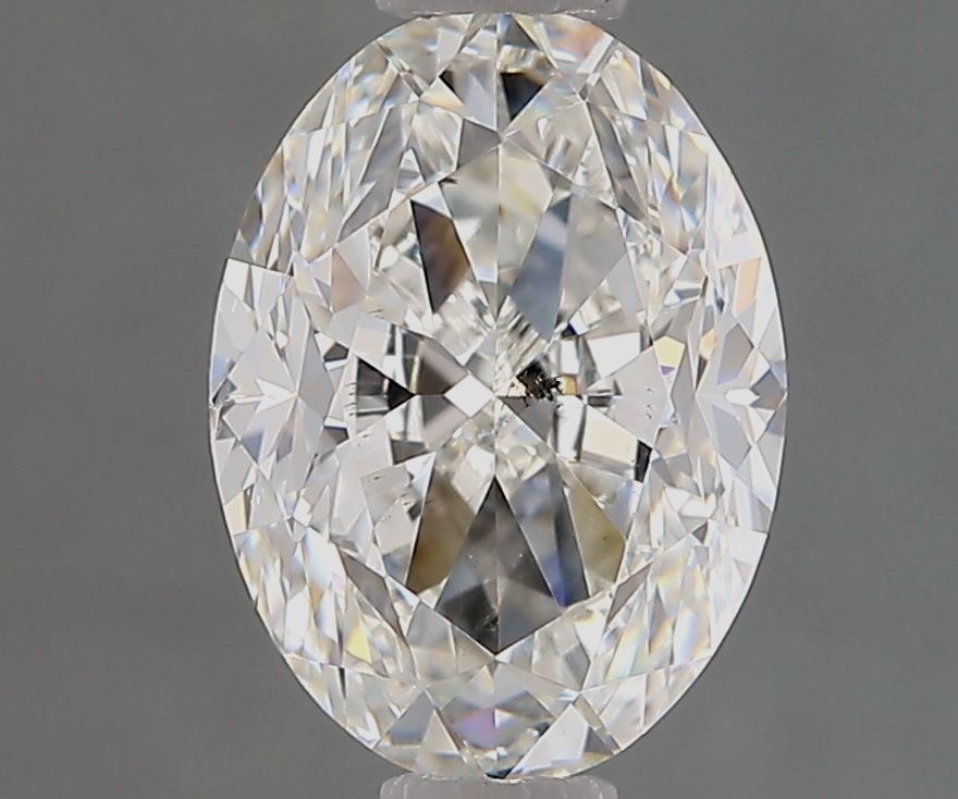 1.5 Carat Oval Natural Diamond with  Cut Diamond in 14KT  view 1
