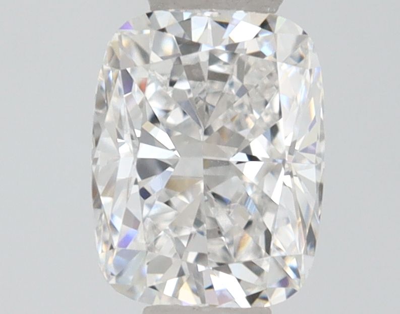 0.53 Carat Cushion Lab Diamond with  Cut Diamond in 14KT  view 1
