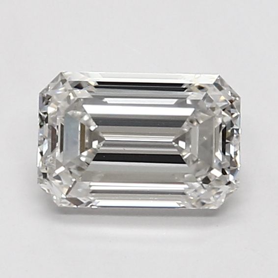 1.12 Carat Emerald Lab Diamond with  Cut Diamond in 14KT  view 1

