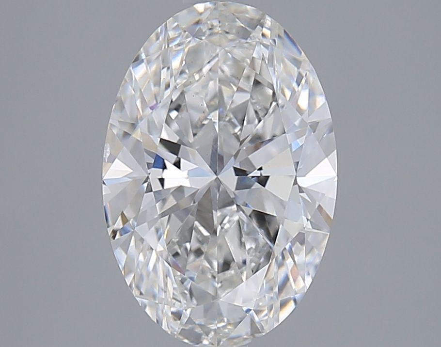 2.55 Carat Oval Lab Diamond with  Cut Diamond in 14KT  view 1

