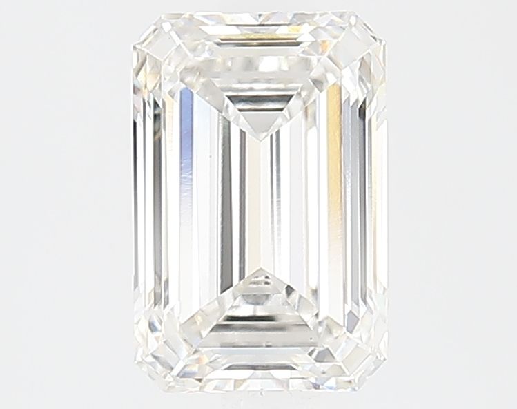 1.5 Carat Emerald Lab Diamond with  Cut Diamond in 14KT  view 1
