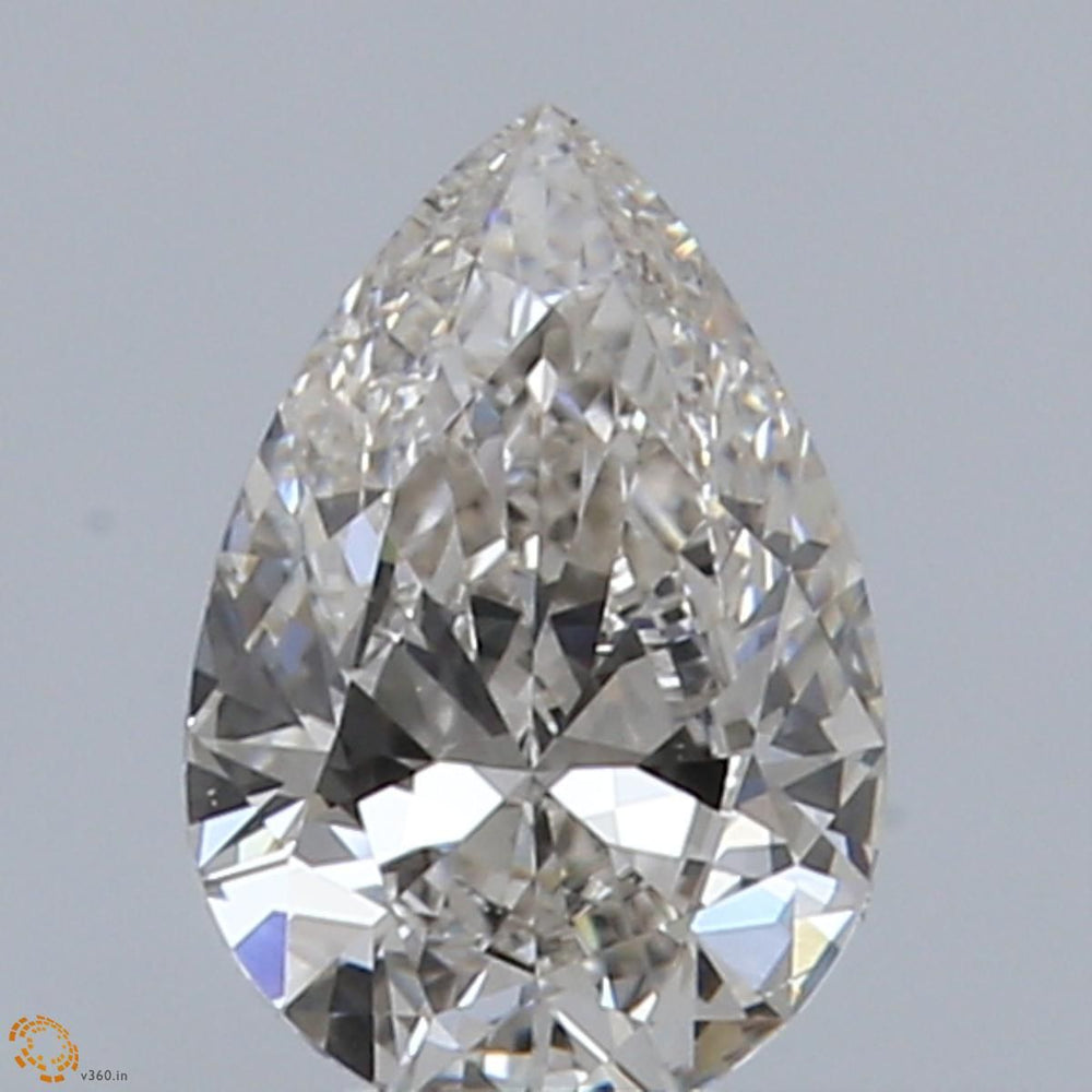 0.9 Carat Pear Natural Diamond with  Cut Diamond in 14KT  view 1
