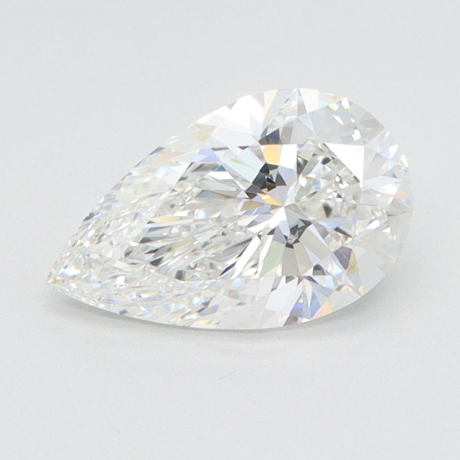 1.43 Carat Pear Lab Diamond with  Cut Diamond in 14KT  view 1
