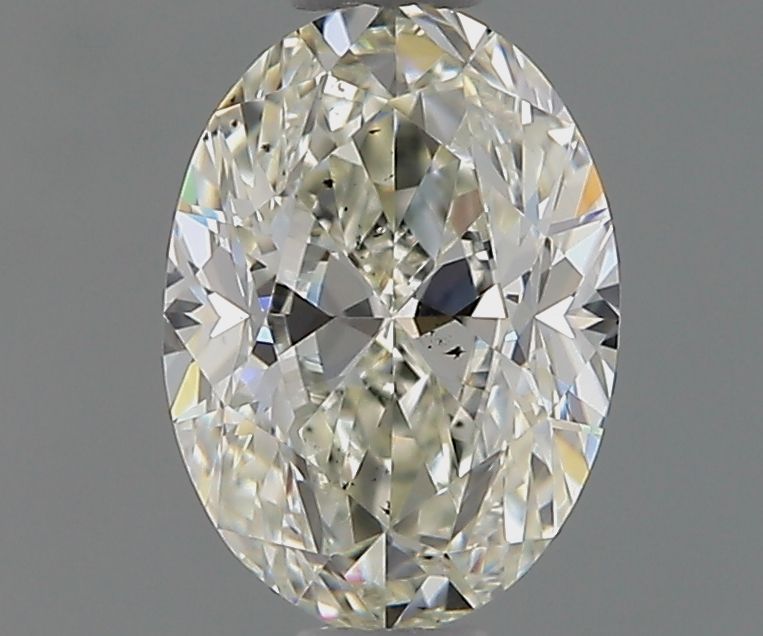 1.0 Carat Oval Natural Diamond with  Cut Diamond in 14KT  view 1
