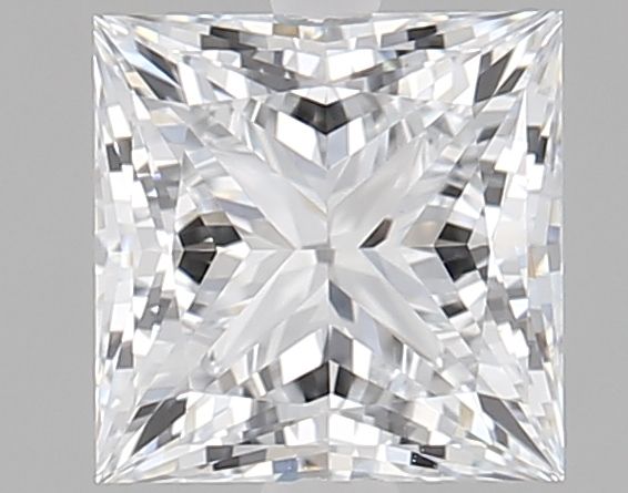 1.52 Carat Princess Lab Diamond with  Cut Diamond in 14KT  view 1
