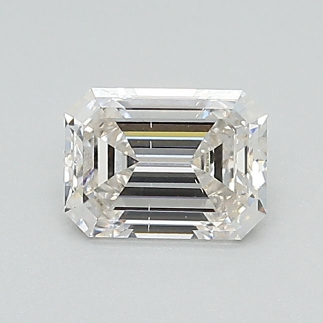 0.56 Carat Emerald lab Diamond with  Cut Diamond in 14KT  view 1
