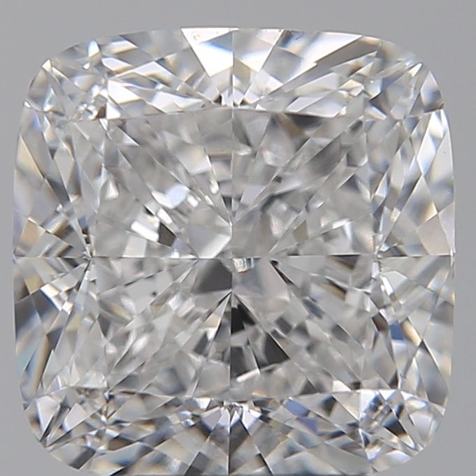 4.03 Carat Cushion Lab Diamond with  Cut Diamond in 14KT  view 1

