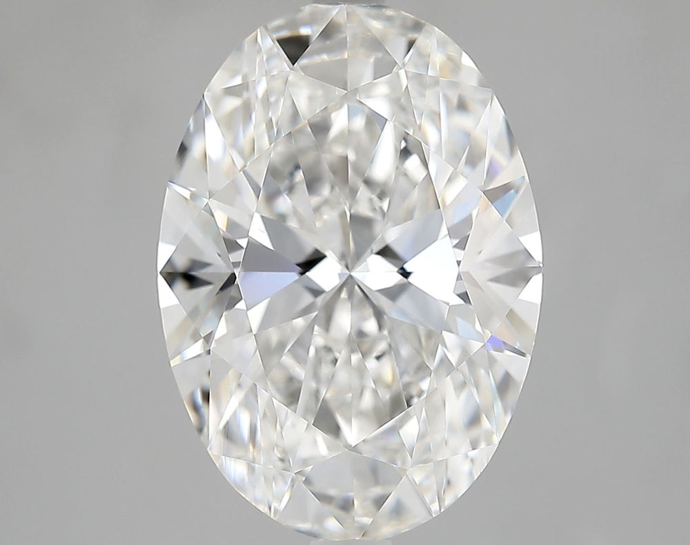 5.02 Carat Oval natural Diamond with  Cut Diamond in 14KT  view 1
