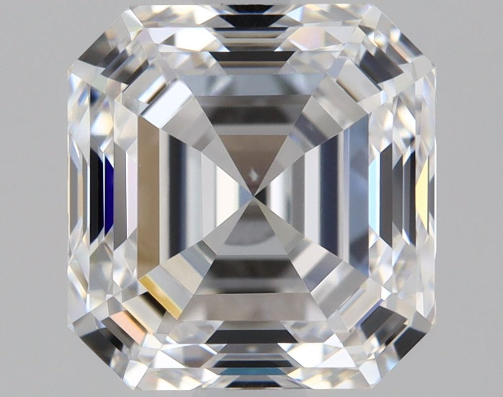 1.5 Carat Asscher Natural Diamond with  Cut Diamond in 14KT  view 1
