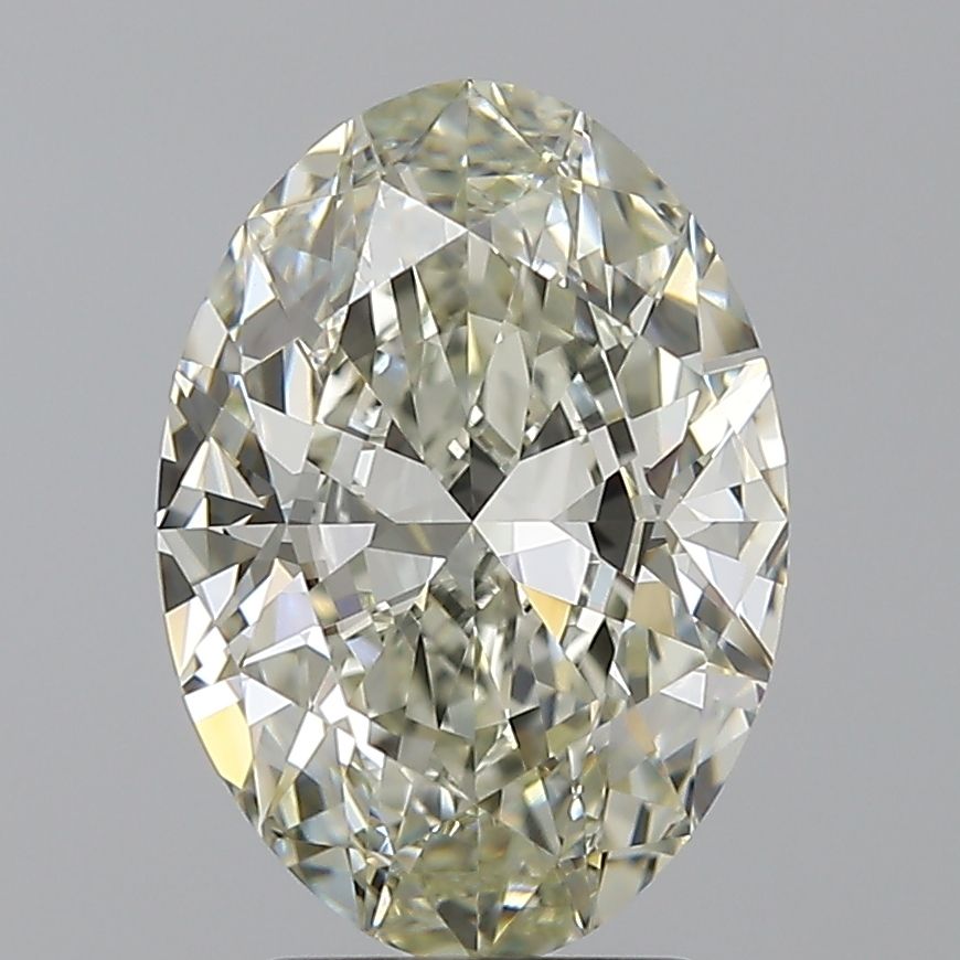 2.51 Carat Oval Natural Diamond with  Cut Diamond in 14KT  view 1
