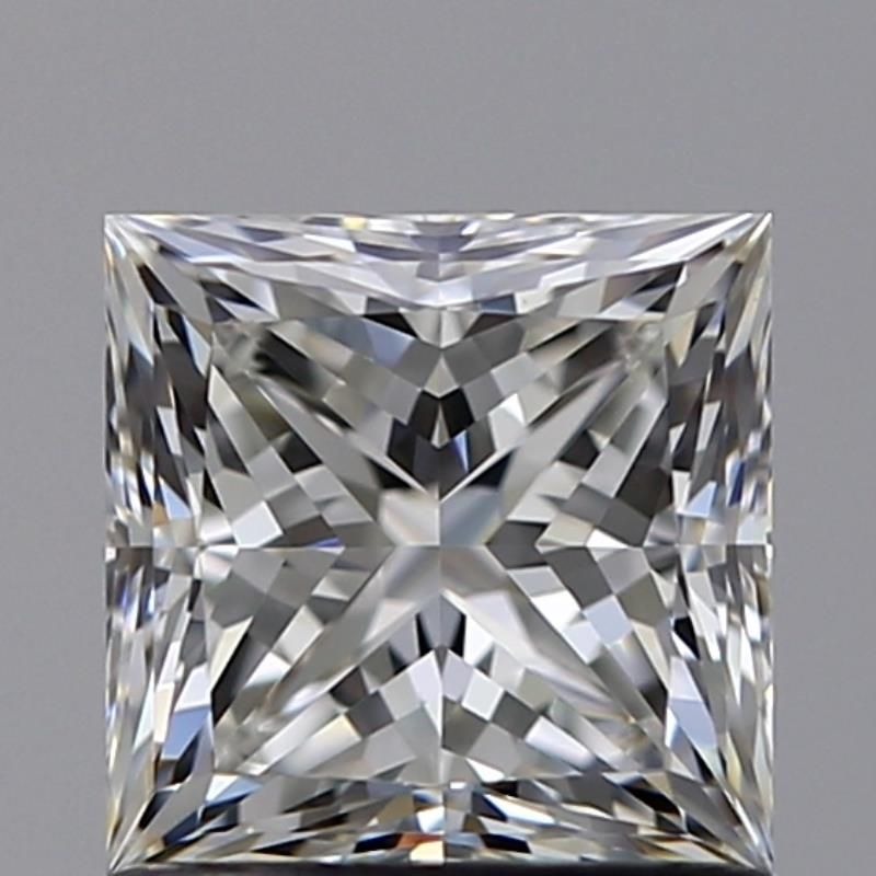 1.01 Carat Princess Natural Diamond with  Cut Diamond in 14KT  view 1

