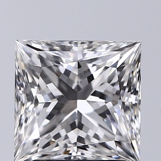 2.0 Carat Princess Lab Diamond with  Cut Diamond in 14KT  view 1
