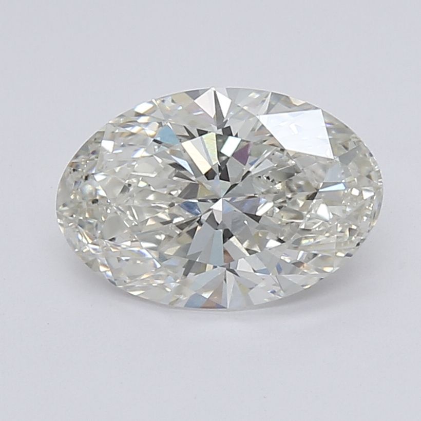 2.2 Carat Oval Lab Diamond with  Cut Diamond in 14KT  view 1
