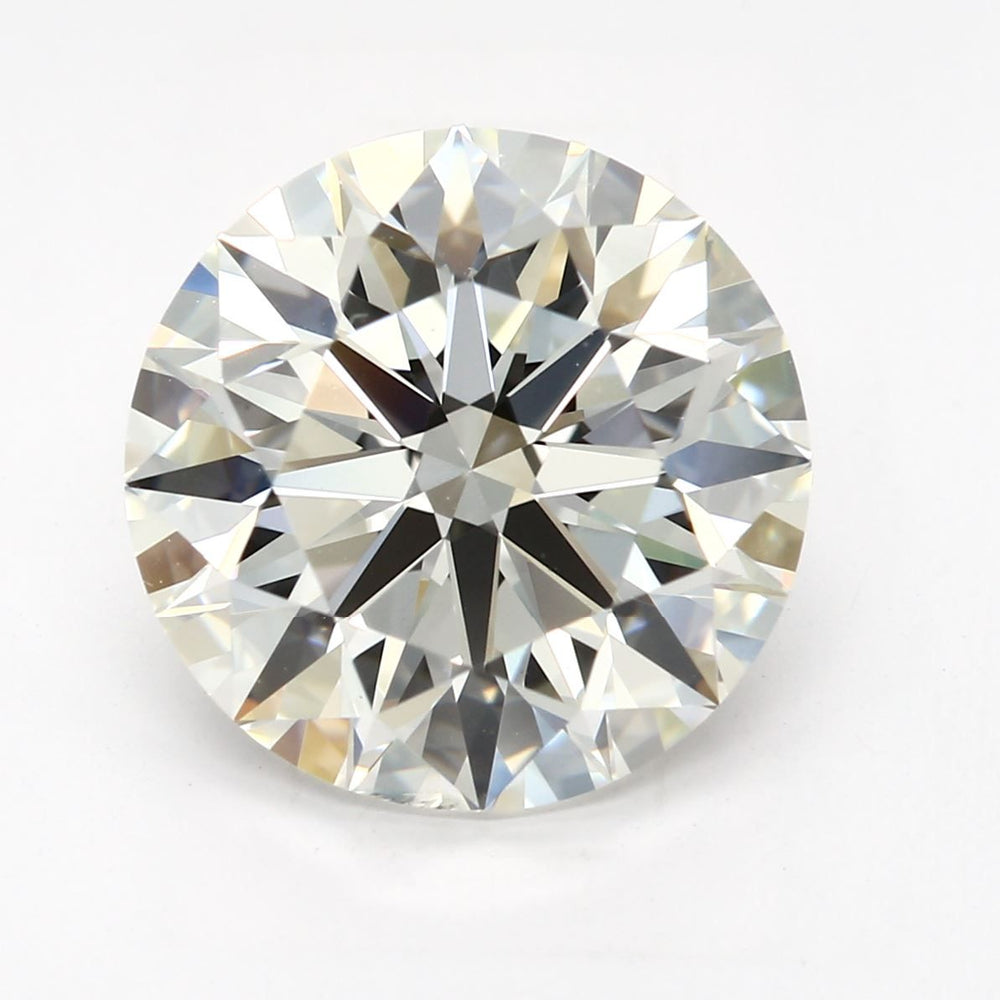 3.2 Carat Round Lab Diamond with  Cut Diamond in 14KT  view 1
