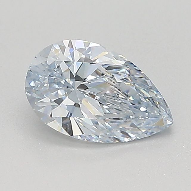 0.58 Carat Pear lab Diamond with  Cut Diamond in 14KT  view 1

