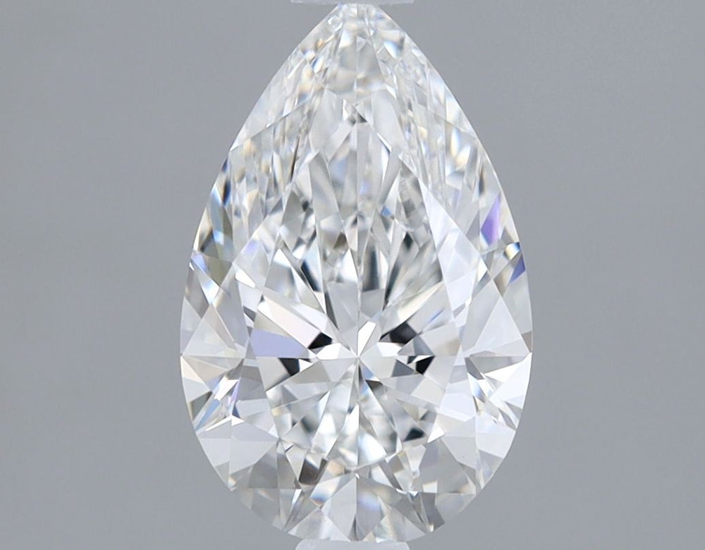 1.0 Carat Pear Lab Diamond with  Cut Diamond in 14KT  view 1
