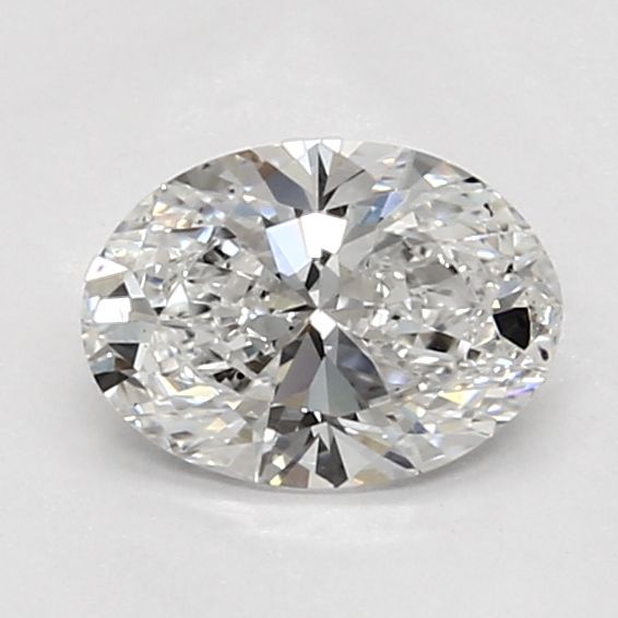 1.0 Carat Oval Lab Diamond with  Cut Diamond in 14KT  view 1

