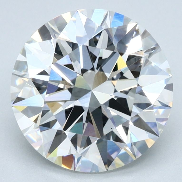 2.75 Carat Round Lab Diamond with  Cut Diamond in 14KT  view 1
