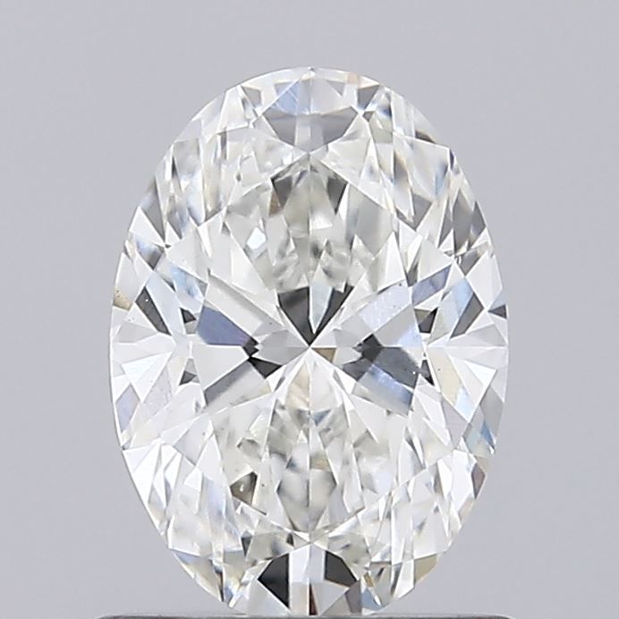 1.01 Carat Oval Lab Diamond with  Cut Diamond in 14KT  view 1
