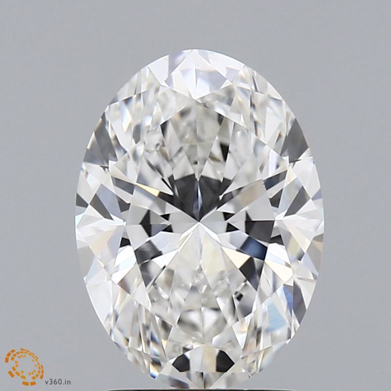 2.5 Carat Oval Lab Diamond with  Cut Diamond in 14KT  view 1

