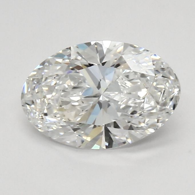 1.01 Carat Oval Lab Diamond with  Cut Diamond in 14KT  view 1
