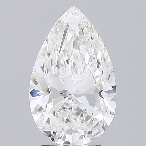 3.5 Carat Pear Lab Diamond with  Cut Diamond in 14KT  view 1
