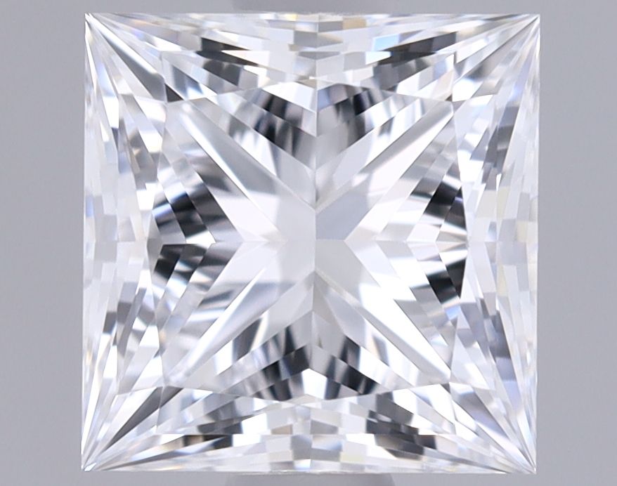 1.04 Carat Princess Lab Diamond with  Cut Diamond in 14KT  view 1
