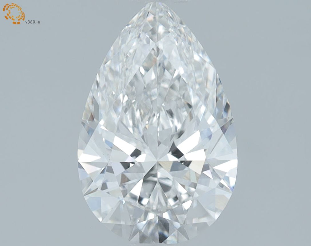 1.15 Carat Pear Lab Diamond with  Cut Diamond in 14KT  view 1
