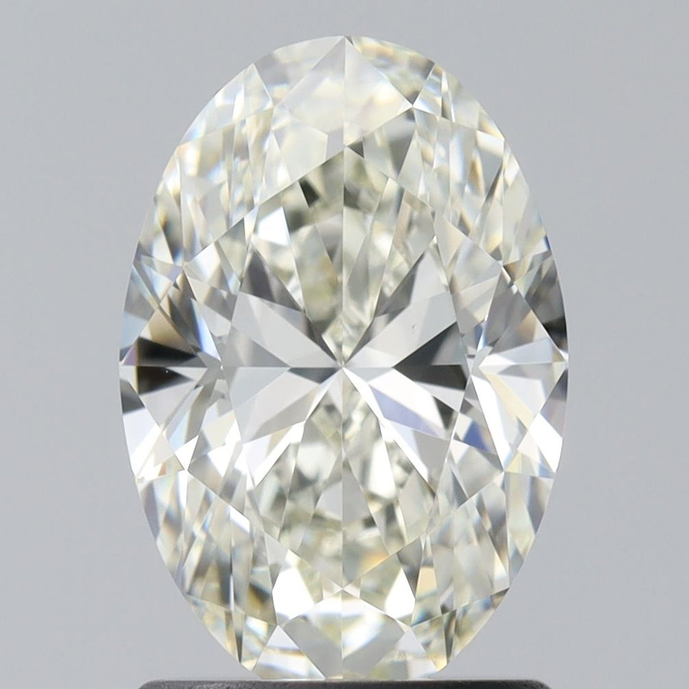 1.3 Carat Oval Natural Diamond with  Cut Diamond in 14KT  view 1
