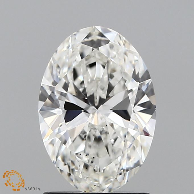 1.5 Carat Oval Lab Diamond with  Cut Diamond in 14KT  view 1
