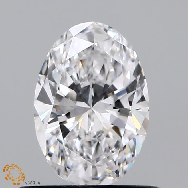 0.62 Carat Oval Lab Diamond with  Cut Diamond in 14KT  view 1
